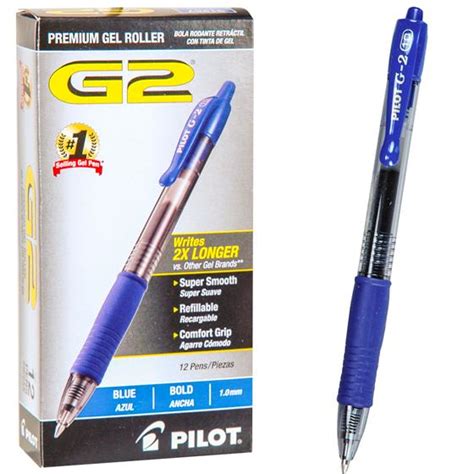 Pilot g2 promotional pens are custom printed by pilot and shipped directly from the pilot manufacturing facility. Pilot G2 1.0 Bold 31257, Blue Gel Ink, Rollerball Pen ...