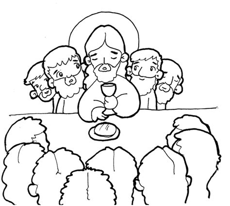 Dibujos Cristianos Dibujos De La Santa Cena Para Colorear Dibujos