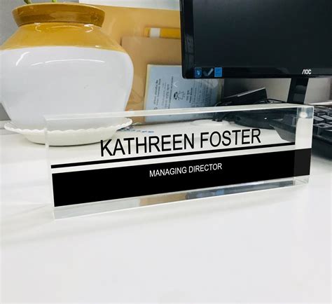 Personalized Name Plate For Desk Custom Office Decor Etsy Office