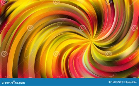 Abstract Red And Yellow Swirl Background Vector Illustration Stock