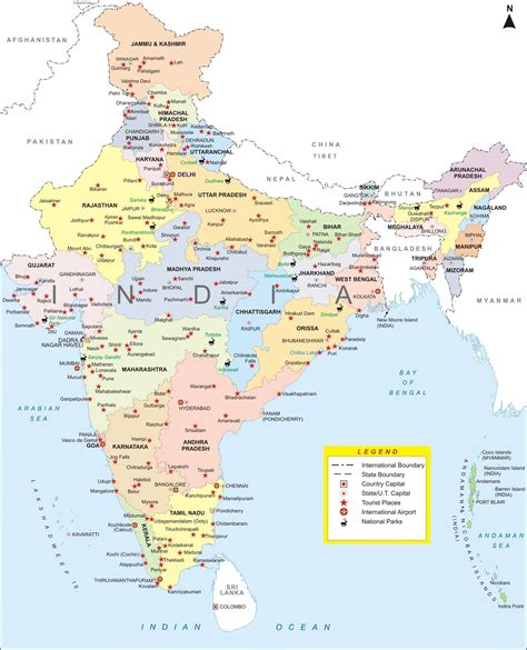 Bhutan, nepal, china if you are interested in india and the geography of asia our large laminated map of asia might be just what you need. India-city-map - Creative Travel I A family story since 1977