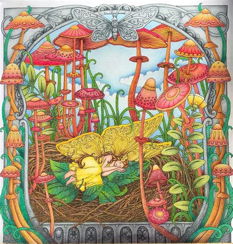 Sleeping Peacefully In Fairy Mushroomland Joining The Colour Along