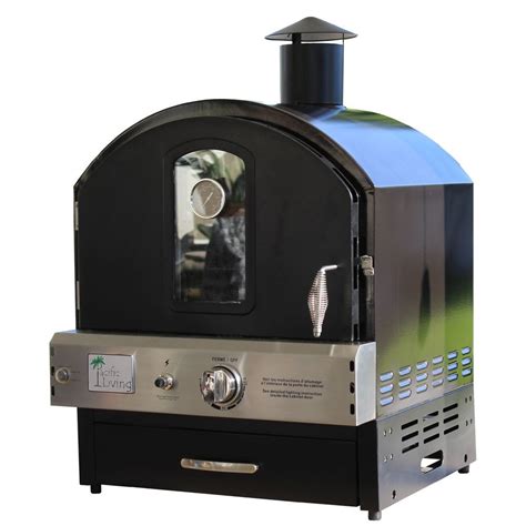 Pacific Living Powder Coated Pizza Oven In Black The Home Depot Canada