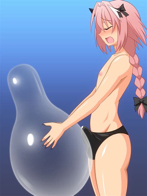 Rule 34 Astolfo Fate Balloon Balloon Fetish Blush Braids Erection