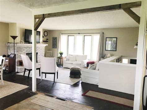 Frank lloyd wright introduced the concept of combined living spaces. DIY Split Level Wall Renovation - MY CHIC OBSESSION
