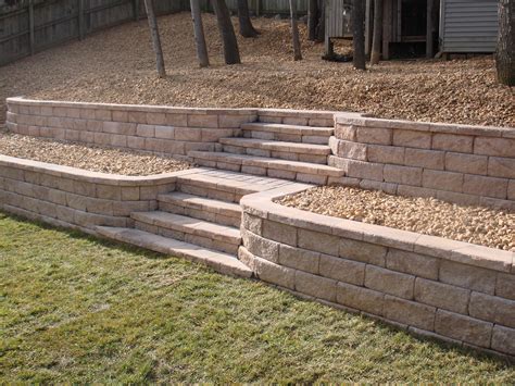 Recently, while walking down the streets of atlanta, i noticed dry walls afford great opportunity for landscaping on top of retaining walls and culture those special. Retaining Wall with Stone Steps Fredericksburg, Virginia ...