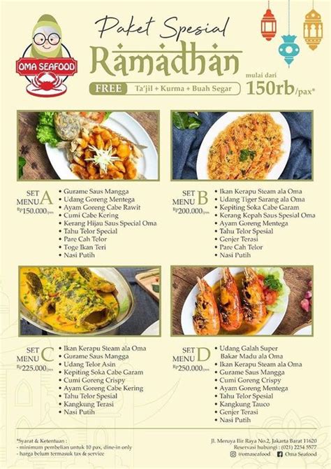 8 best spot for ramadan 2019 and buka puasa in kuala lumpur (kl) 2019. Buffet Buka Puasa 2019 - Promo dan diskon di Oma Seafood ...