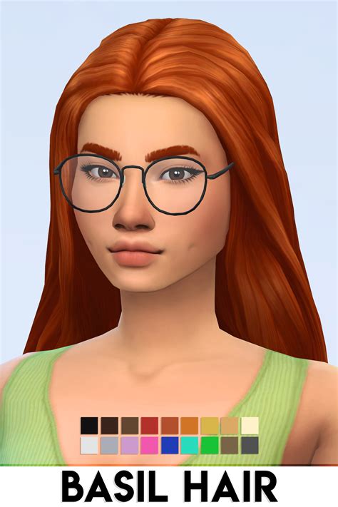 Sims 4 Hairs ~ Imvikai Basil Hair
