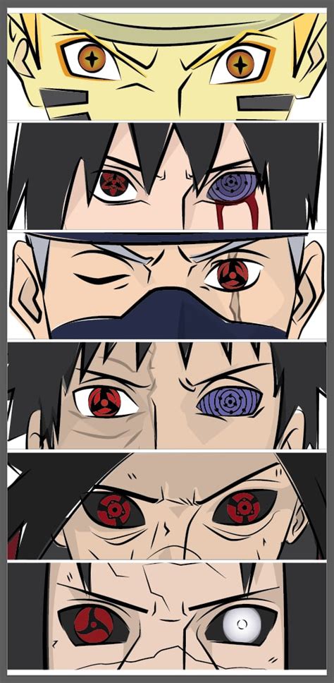 Naruto Eyes Set 36 By 12 Larryhimself