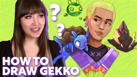 How To Draw In The Valorant Art Style New Agent Gekko Fanart Youtube