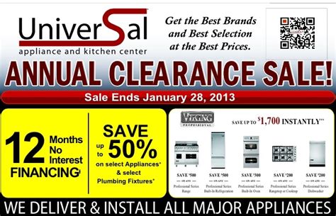 Kitchen appliances refine by type: Annual Clearance Sale on Appliances - Universal Appliance ...
