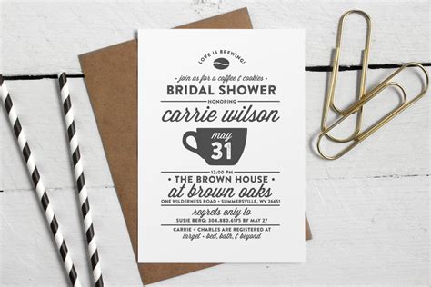 Printable Bridal Shower Coffee Invite Love Is Brewing