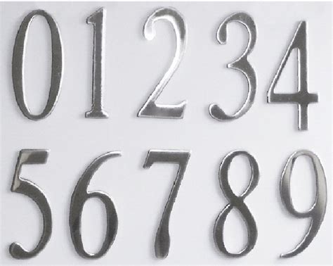 Self adhesive door numbers and address numbers. Stainless Steel Mailbox or House Numbers (3inch) with ...