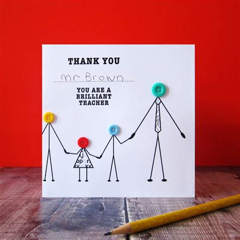 You may let your child start the letter with hi, hello, or dear teacher. Thank You Teacher With Children Card By Mrs L Cards ...