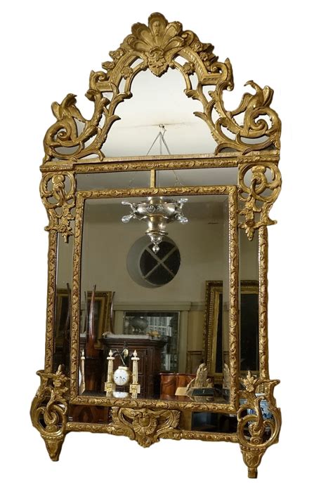 Grand miroir Régence à parcloses XVIIIe - N.70239