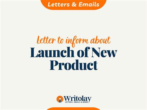 Inform The Launch Of New Product Letter Templates Writolay