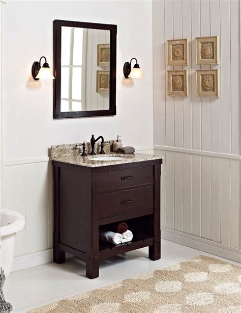 Bathroom vanity with shelf on bottom. Fairmont Napa 30" Open Shelf Vanity - Modern - Bathroom ...