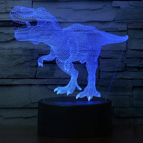 Fullosun Shark 3d Illusion Night Light Animal Touch Table Desk Lamp