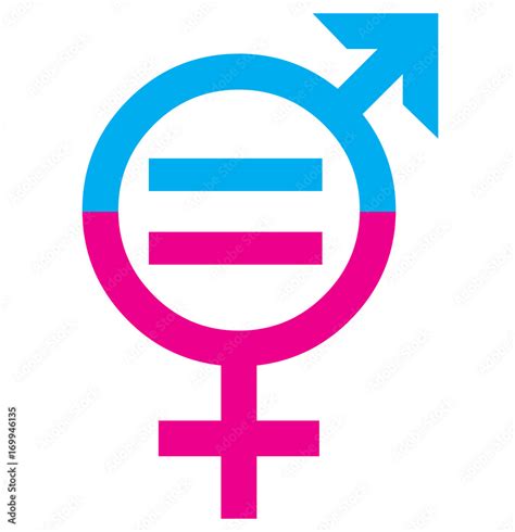 Men And Women Sex Equality Sign Concept Ilustración De Stock Adobe Stock