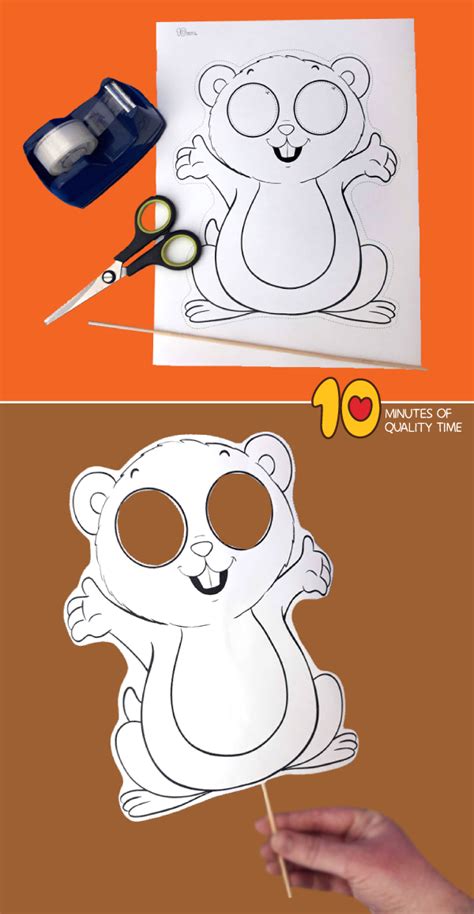 These days, i suggest rabbit mask coloring pages for you, this content is similar with printable halloween skeleton game. Groundhog Day Paper Mask | Bunny coloring pages, Paper mask, Easter bunny colouring