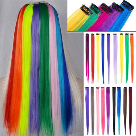 Nk Beauty 36 Packs Colored Braid Hair Extensions Clip In 22 Colorful