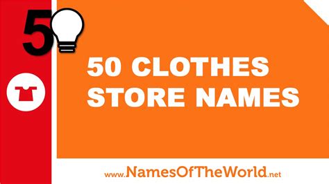 Find available business and domain names with our instant check tool. 50 clothes store names - the best names for your company ...