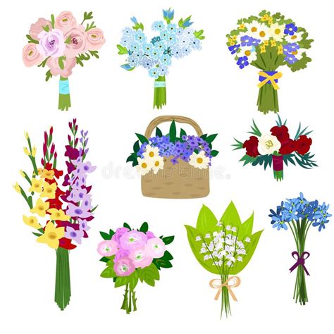 Set Of Spring Flowers Stock Vector Illustration Of Decorative 116403335