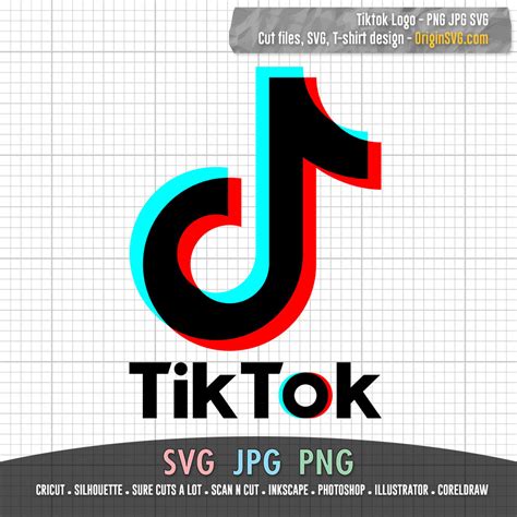 Tiktok Logo Svg Png  Clipart Cut Files Origin Svg Art