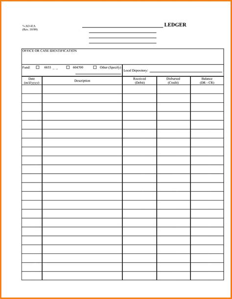 Bookkeeping Forms Free Printable Printable Templates