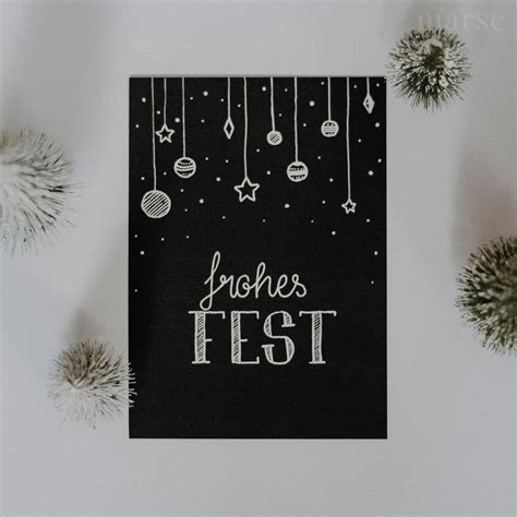 Diy Christmas Card Frohes Fest Handlettering Weihnachtkarten