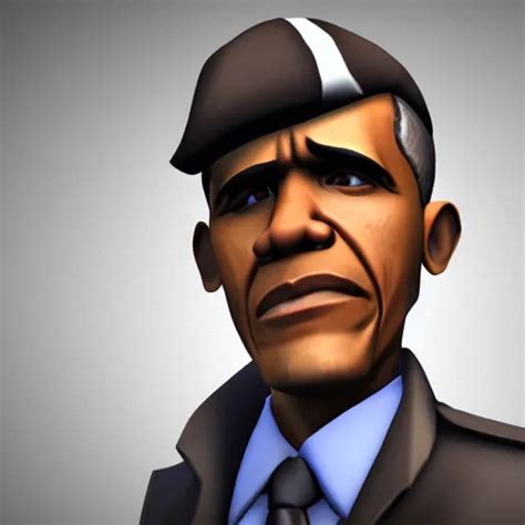 Obama As The Spy From Tf2 High Quality Sfm Render Stable Diffusion