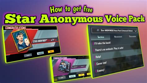 Star Anonymous Voice Pack How To Get Star Anonymous Voice Pack New