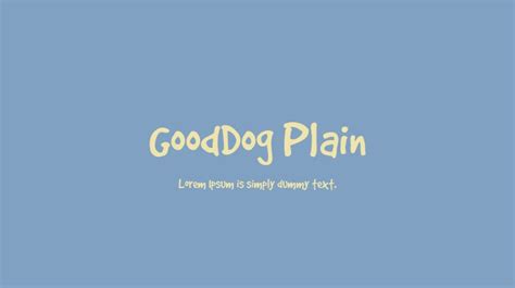 Gooddog Plain Font Download Free For Desktop And Webfont