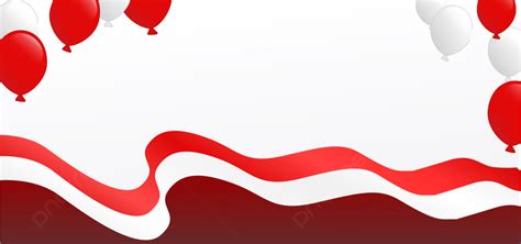 Background Wallpaper Spanduk Bendera Merah Putih Dan Vektor Balon