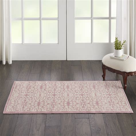 Canora Grey Guilian Machine Woven Power Loomed Performance Pink Rug