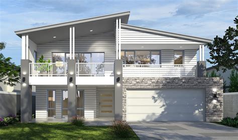 Reverse Living 2 Storey Home Designs With Front Balcony Front View Home Designs In Mandurah