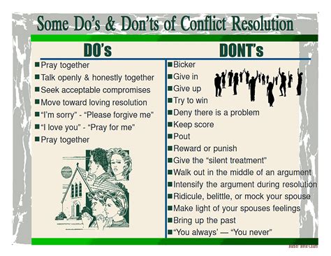 some do s and don ts of conflict resolution