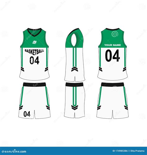 Basketball Jersey Set Template Collection Stock Vector Illustration