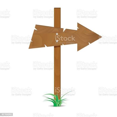 Wooden Arrow Sign Stock Illustration Download Image Now Arrow