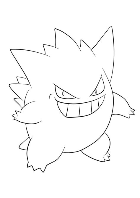 Pokemon Gengar Images To Color In 2020 Pokemon Coloring Pages