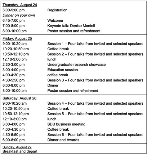 Preliminary Schedule