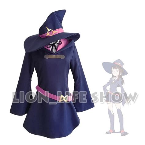 little witch academia kagari atsuko yansson lotte cosplay costume with hat cosplay costume