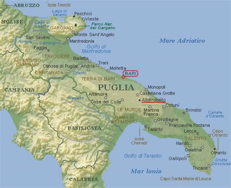 Risultati immagini per cartina fisica puglia da stampare stampe. Prenotazione Hotel in Puglia - Hotel in Puglia