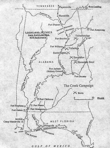 Coosa County Alabama Was In The Middle Of The Creek