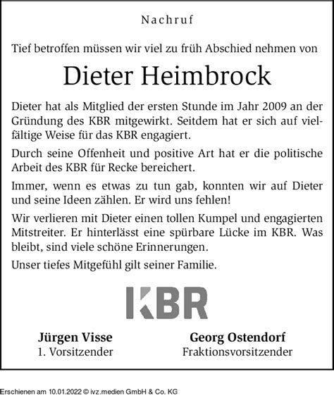 Ivz Trauer Dieter Hembrock