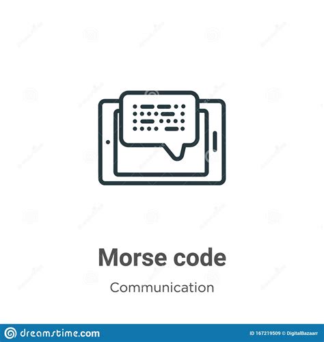 Morse Code Outline Vector Icon Thin Line Black Morse Code Icon Flat