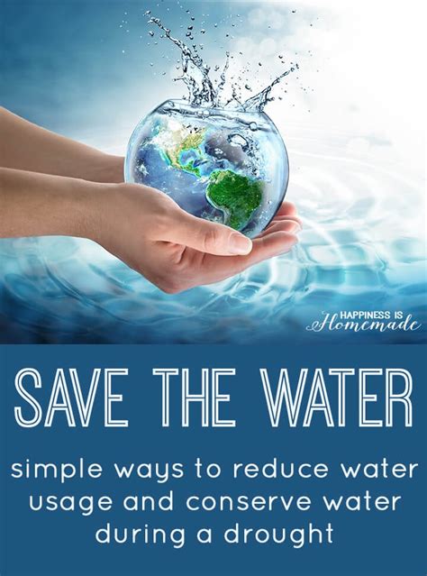 save the water ways to help conserve water happiness is homemade