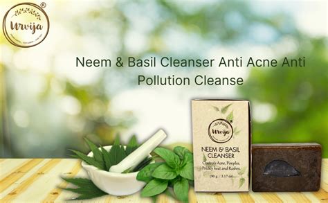 Buy Urvija Neem And Basil Cleanser Soap Essential Oil Based Handmade