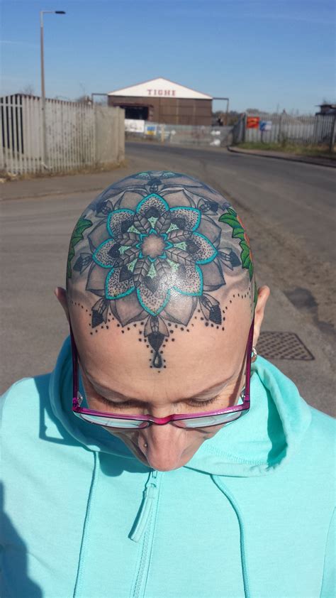 Mandala Head Tattoo Tagshead Tattoo Mandala Tattoo Colour Tattoo