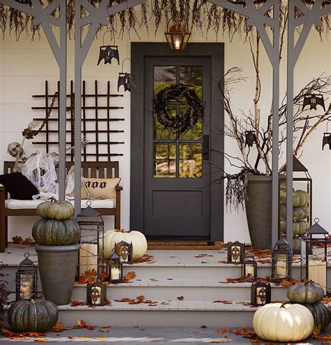 Spirited Celebrations Pottery Barn Halloween Front Doors Halloween Porch Halloween Front